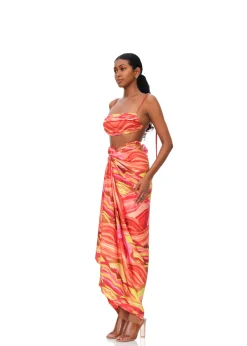Aiko Crop Top-Sunset<Andrea Iyamah Sale