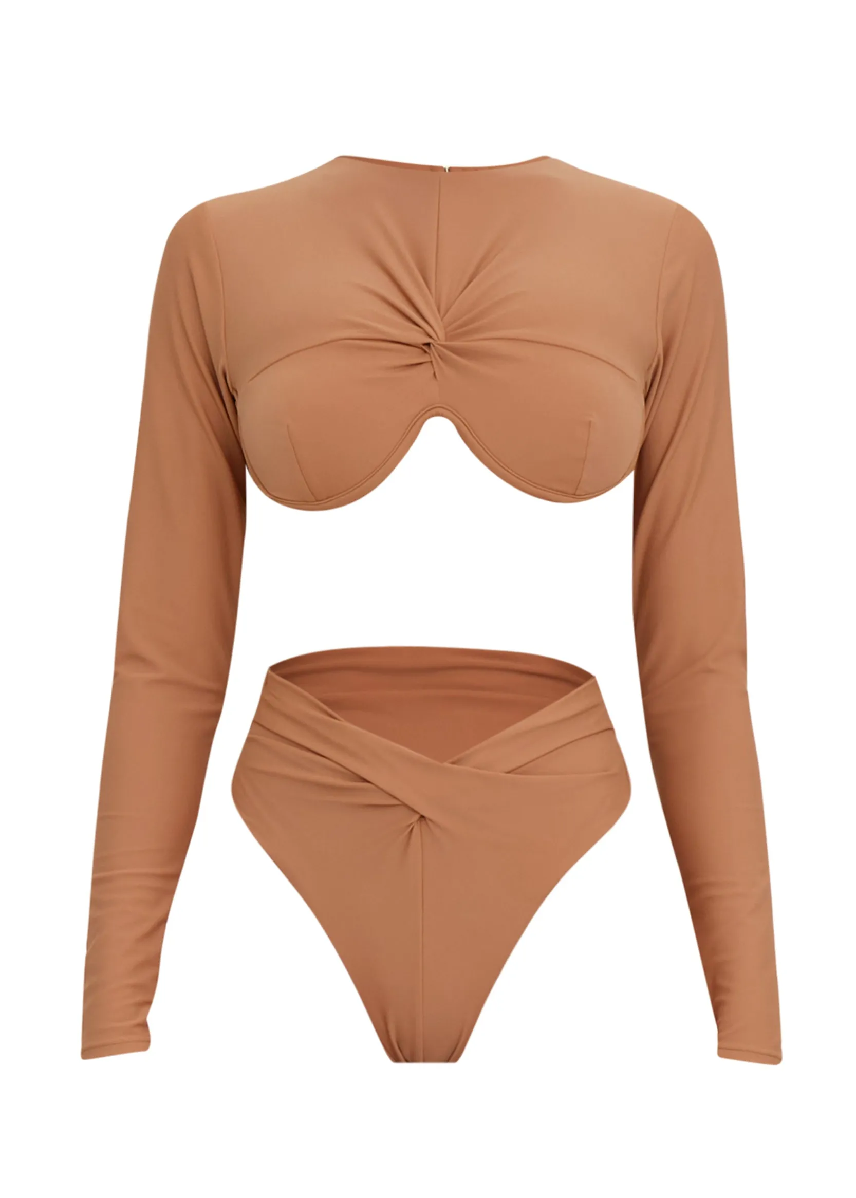 Akacia Nude Long Sleeve Bikini<Andrea Iyamah Fashion