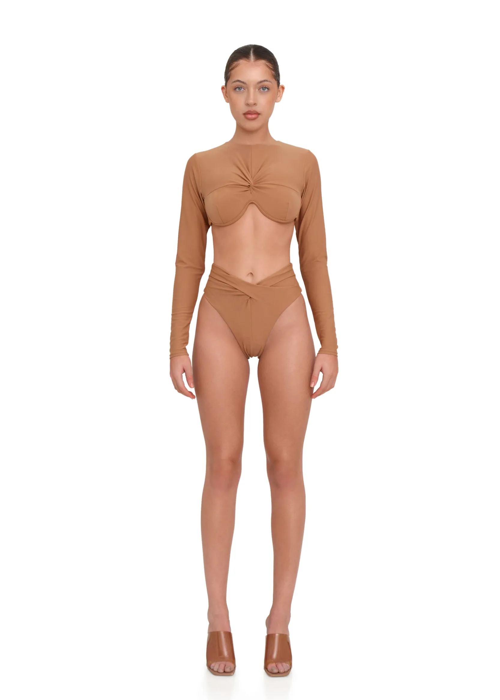 Akacia Nude Long Sleeve Bikini<Andrea Iyamah Fashion