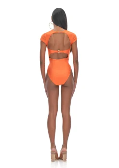 Aluna Orange One Piece Swimsuit<Andrea Iyamah New