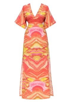 Alyma Kaftan Dress-Sunset<Andrea Iyamah Discount