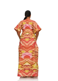 Alyma Kaftan Dress-Sunset<Andrea Iyamah Discount