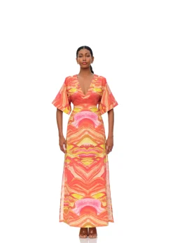 Alyma Kaftan Dress-Sunset<Andrea Iyamah Discount