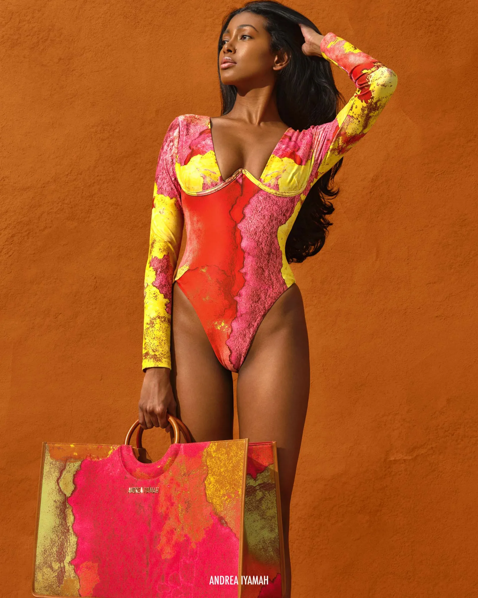 Amar One Piece Swimsuit-Eros Print<Andrea Iyamah Shop