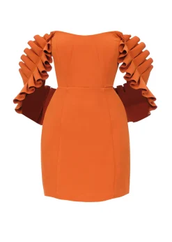 Azo Dress-Tangerine<Andrea Iyamah Sale