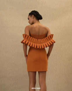Azo Dress-Tangerine<Andrea Iyamah Sale