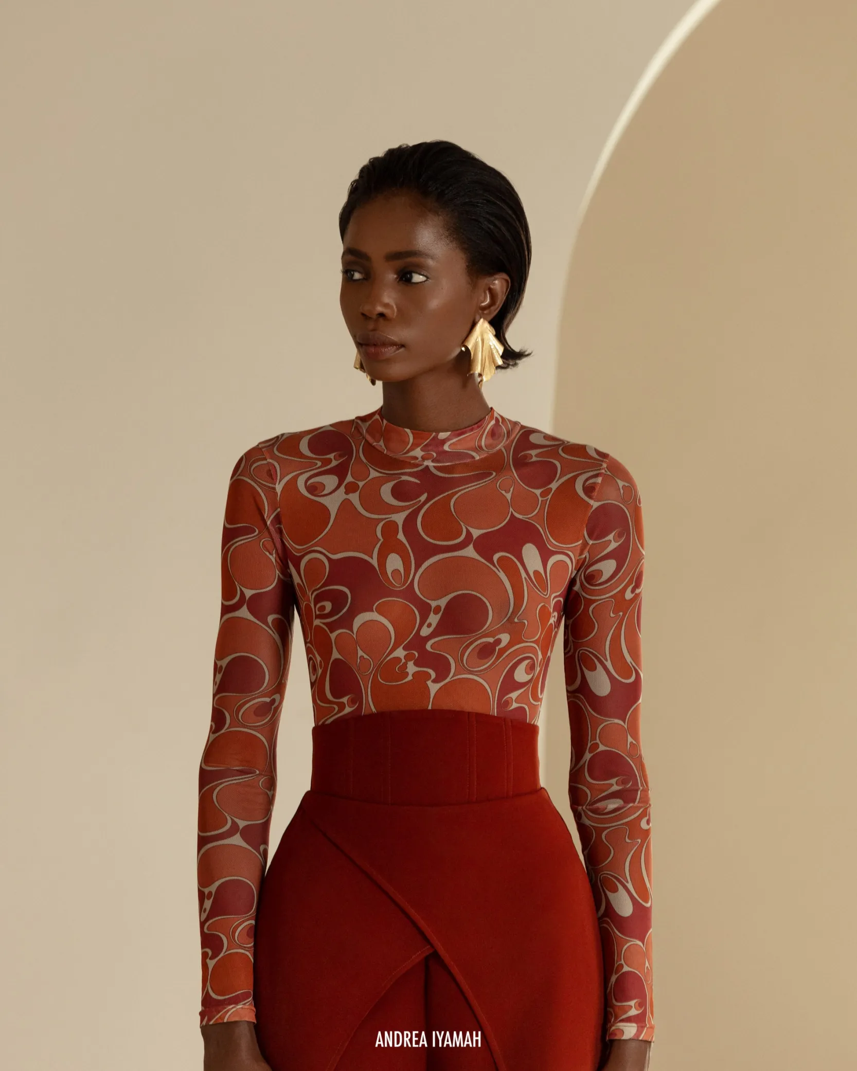Elle Caro Print Bodysuit<Andrea Iyamah Fashion