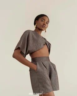 Eti Ash Grey Crop Top<Andrea Iyamah Best Sale