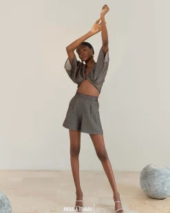 Eti Ash Grey Shorts<Andrea Iyamah Best Sale
