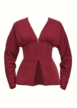 Gia Corset Blazer-Plum<Andrea Iyamah Store