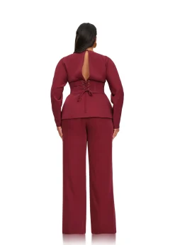 Gia Corset Blazer-Plum<Andrea Iyamah Store