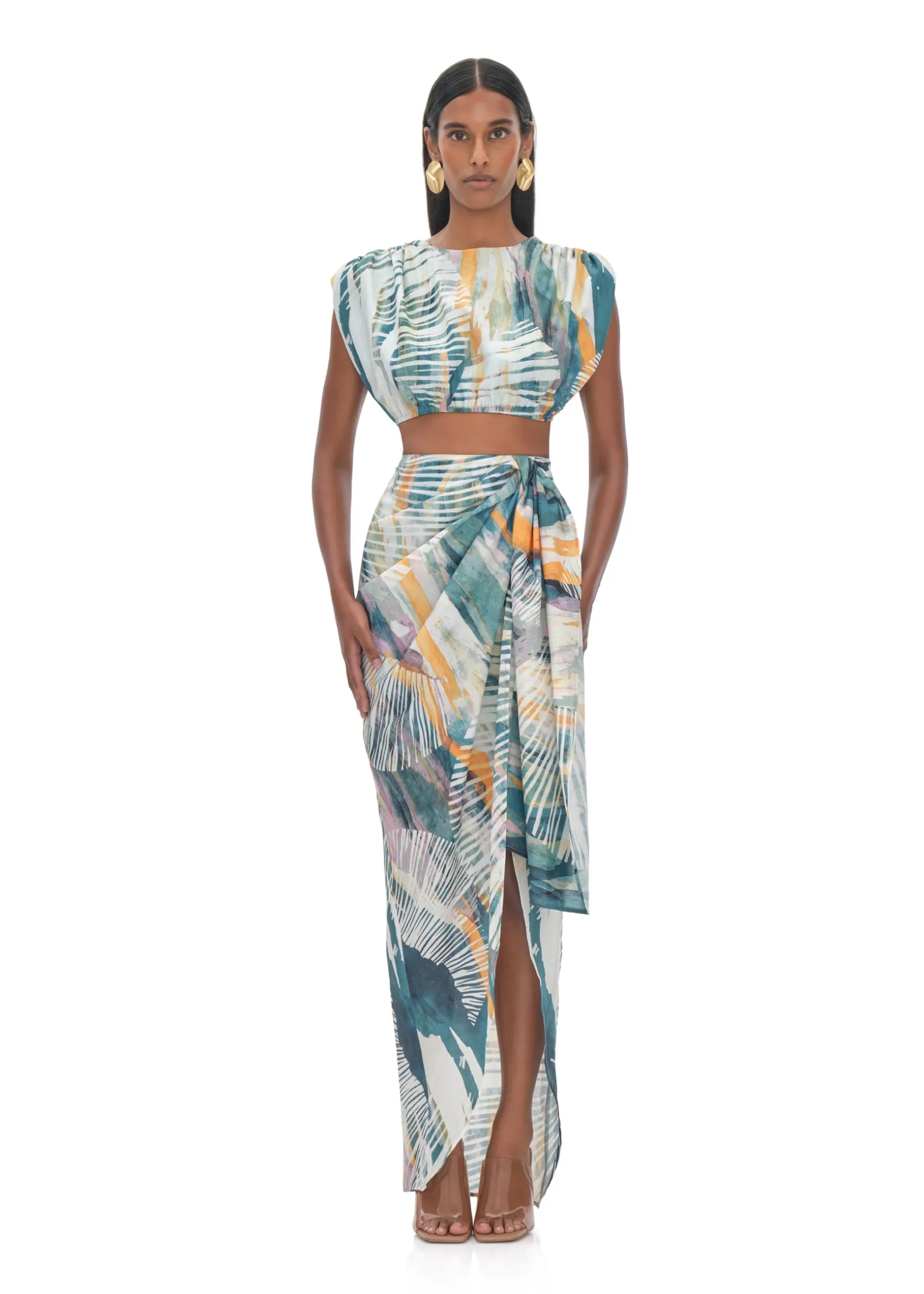 Halima Abstract Bark Cropped Top<Andrea Iyamah Discount