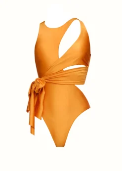 Lada One Piece Swimsuit-Sunset Gold<Andrea Iyamah Store