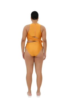 Lada One Piece Swimsuit-Sunset Gold<Andrea Iyamah Store