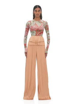 Linea Toffee Pleated Pants<Andrea Iyamah Cheap