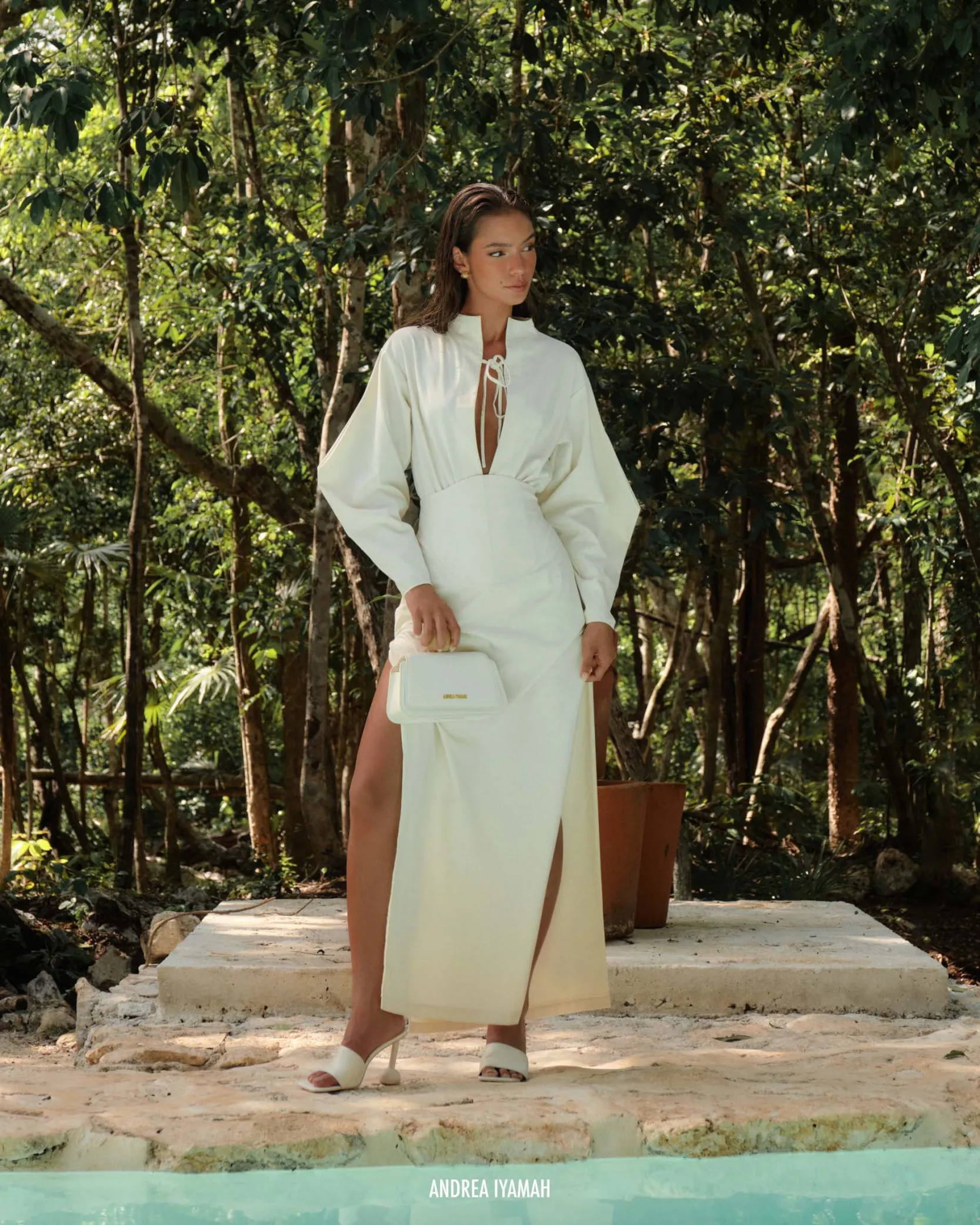 Lino Bodysuit-Limestone<Andrea Iyamah Sale