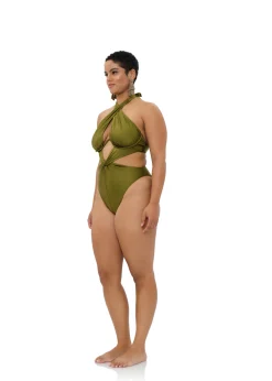 Nayo One Piece Swimsuit-Emerald<Andrea Iyamah New