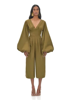 Nia Culotte Olive Jumpsuit<Andrea Iyamah Flash Sale