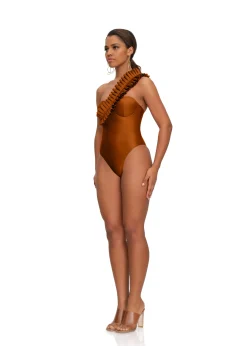 Nisi One Piece Swimsuit-Sand<Andrea Iyamah Shop