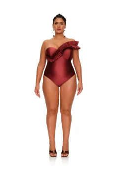 Nisi One Piece Swimsuit-Wine<Andrea Iyamah Online
