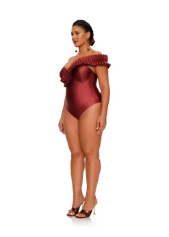Nisi One Piece Swimsuit-Wine<Andrea Iyamah Fashion