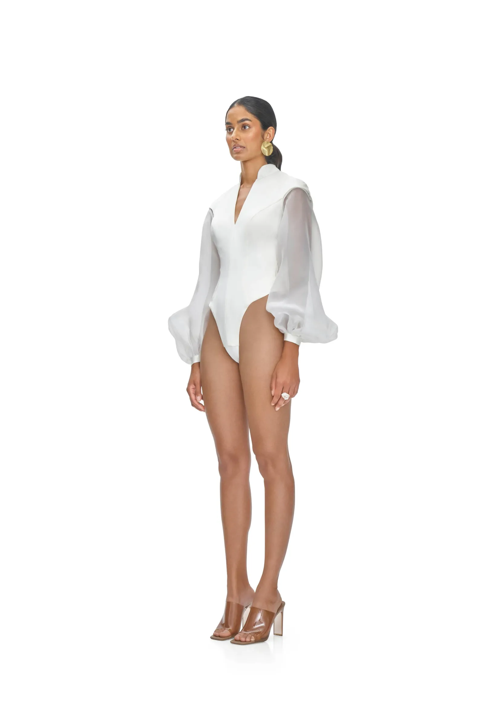 Odon Bubble Sleeve Leotard<Andrea Iyamah Discount