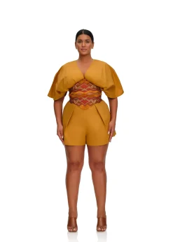 Olla Crop Top-Mustard<Andrea Iyamah Best