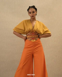 Olla Crop Top-Mustard<Andrea Iyamah Best