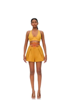 Olla Shorts-Mustard<Andrea Iyamah Online