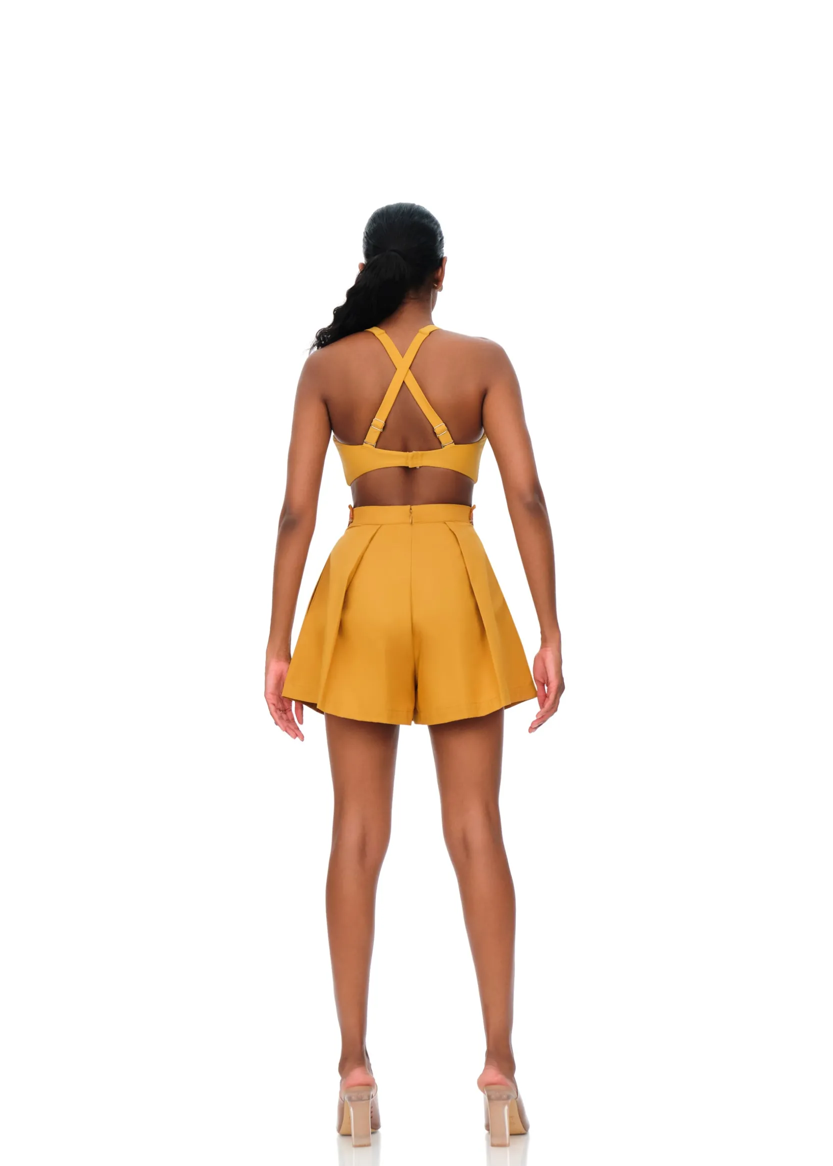 Olla Shorts-Mustard<Andrea Iyamah Online