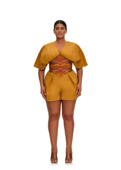 Olla Shorts-Mustard<Andrea Iyamah Online
