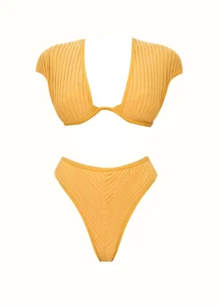 Pura High Rise Bikini-Mustard<Andrea Iyamah Best Sale