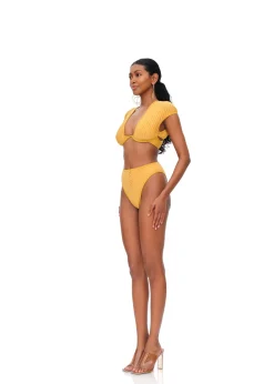 Pura High Rise Bikini-Mustard<Andrea Iyamah Best Sale