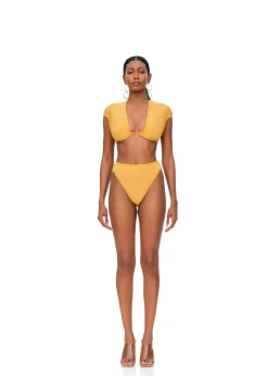 Pura High Rise Bikini-Mustard<Andrea Iyamah Fashion
