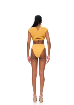 Pura High Rise Bikini-Mustard<Andrea Iyamah Fashion