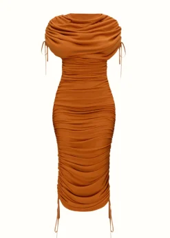 Ratu Mesh Dress-Caramel<Andrea Iyamah Best