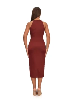 Reni Midi Dress-Chocolate<Andrea Iyamah Fashion