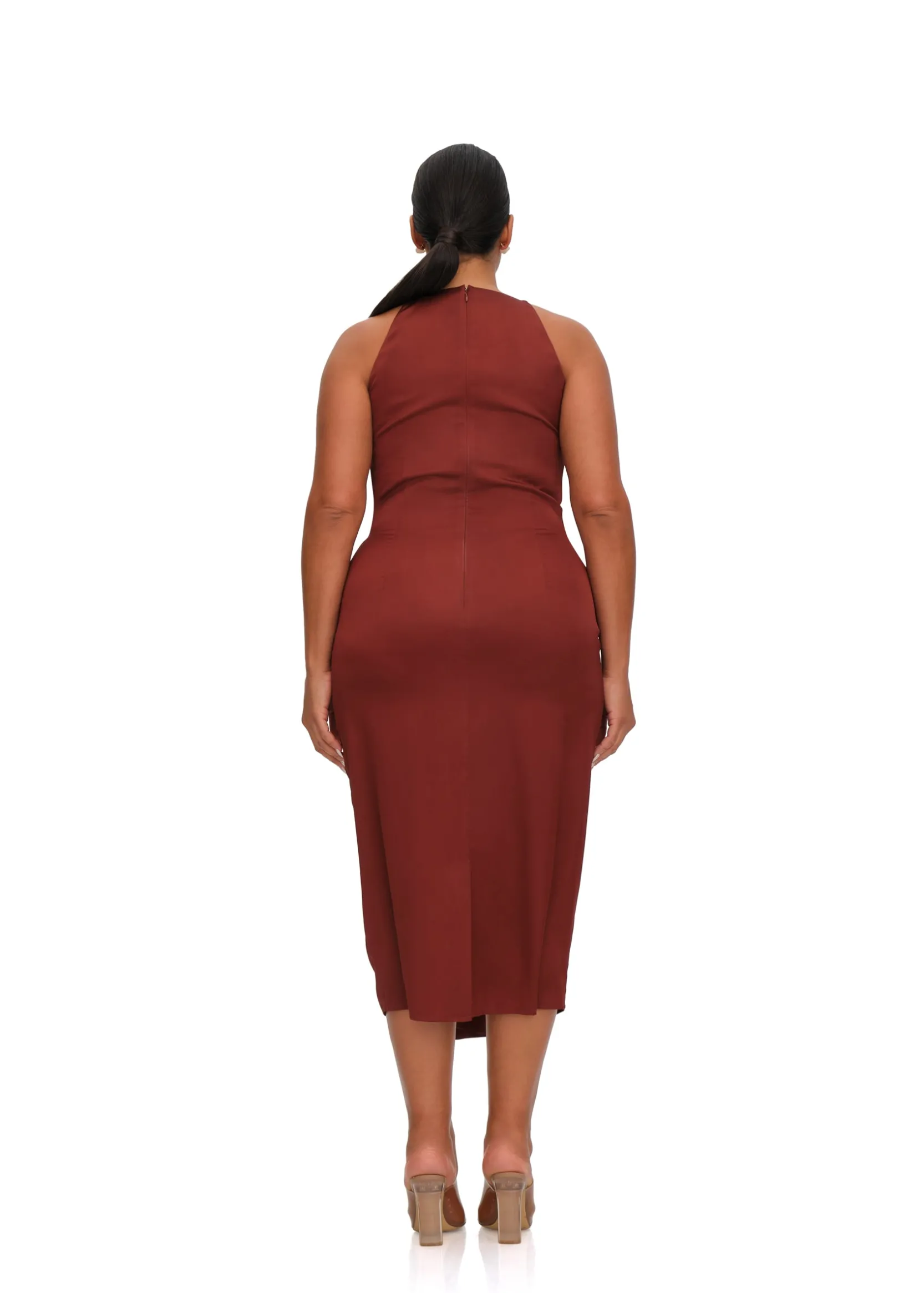 Reni Midi Dress-Chocolate<Andrea Iyamah Fashion