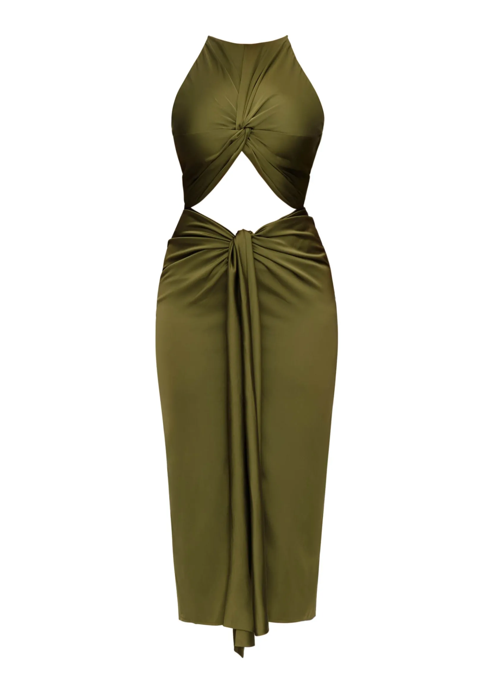 Reni Midi Dress-Olive<Andrea Iyamah Cheap