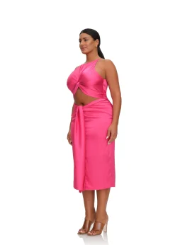 Reni Midi Dress-Ruby<Andrea Iyamah New