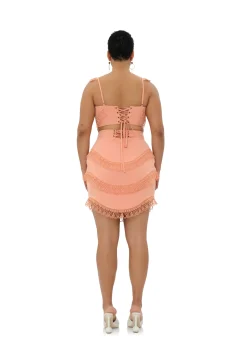 Rizo Corset Skirt-Powder Peach<Andrea Iyamah New