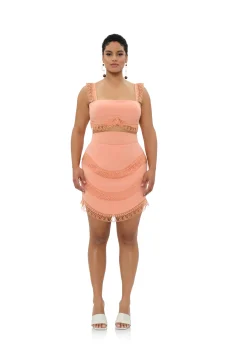 Rizo Corset Skirt-Powder Peach<Andrea Iyamah New