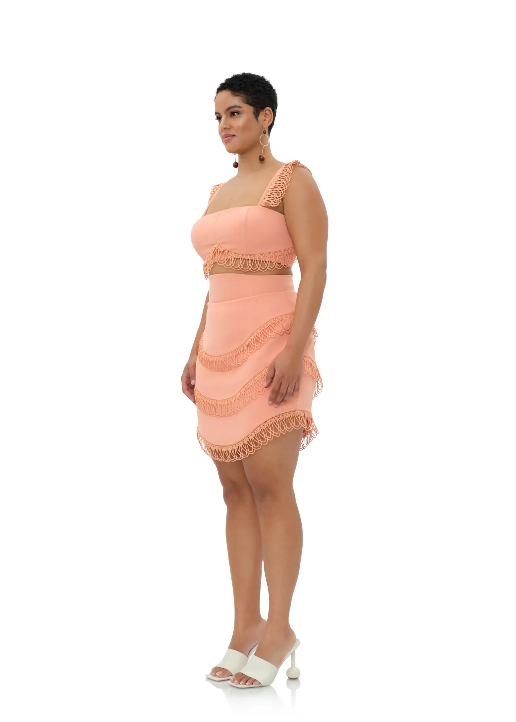 Rizo Corset Skirt-Powder Peach<Andrea Iyamah New