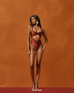 Rora One Piece Swimsuit-Chocolate<Andrea Iyamah Cheap