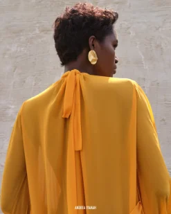 Sade Cover-Up Marigold Dress<Andrea Iyamah Sale