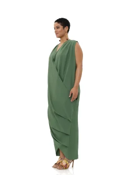 Sayo Kaftan Dress-Forest<Andrea Iyamah Best