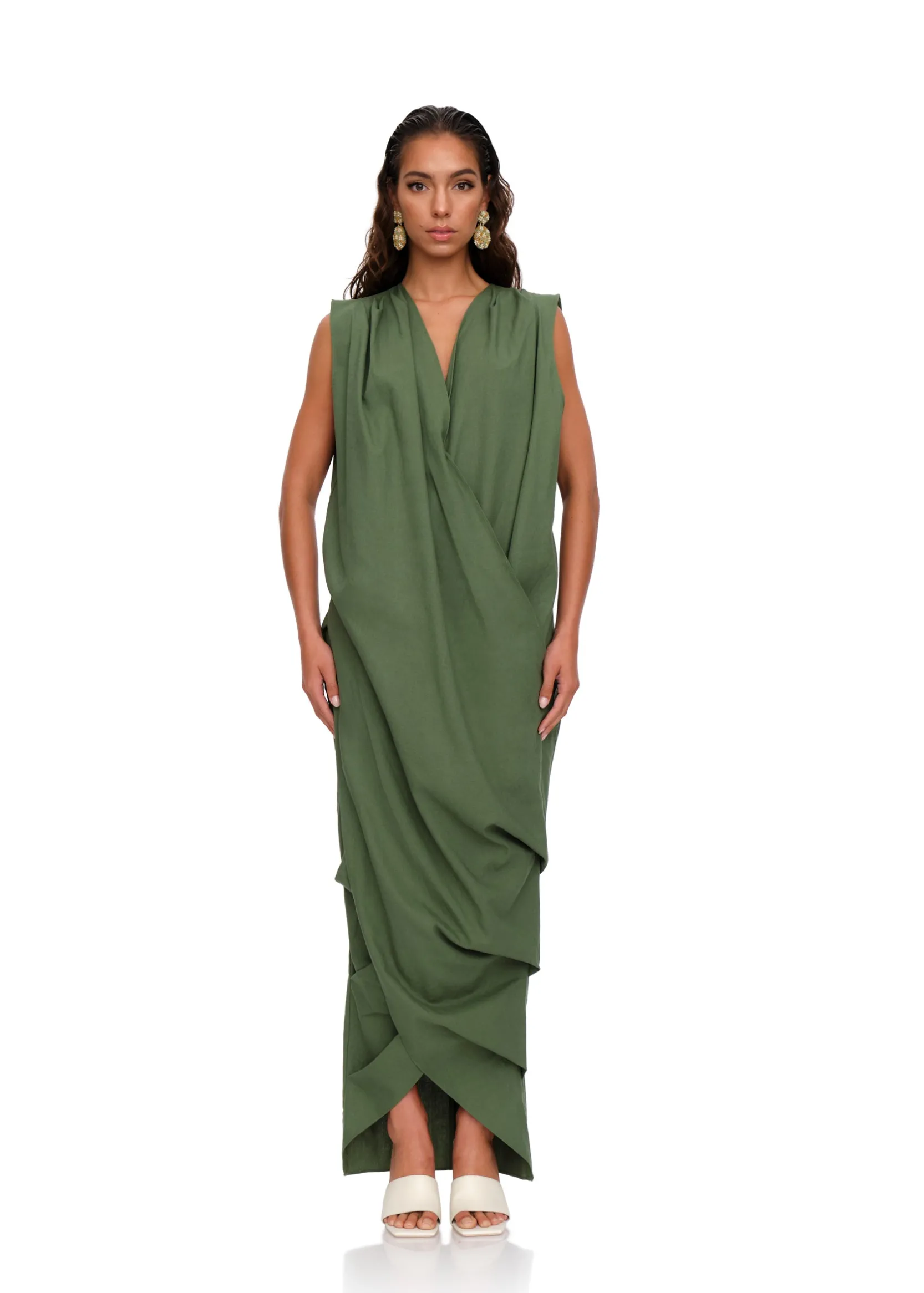 Sayo Kaftan Dress-Forest<Andrea Iyamah Best