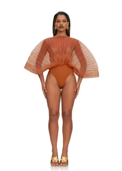 Sombra Bodysuit-Rust Pomegranate<Andrea Iyamah Shop