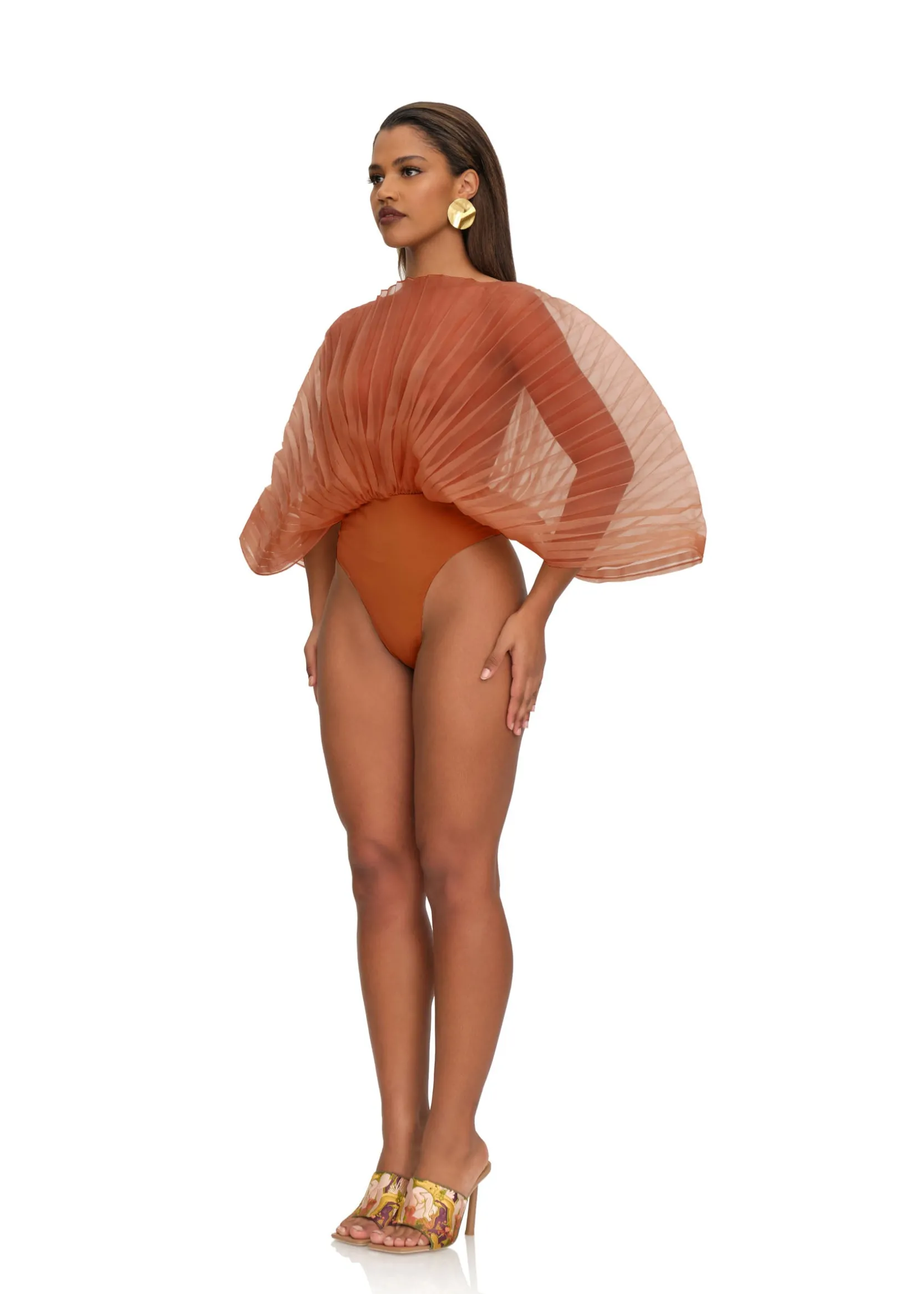 Sombra Bodysuit-Rust Pomegranate<Andrea Iyamah Shop