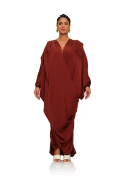 Tibara Kaftan Dress-Cinnamon<Andrea Iyamah Best